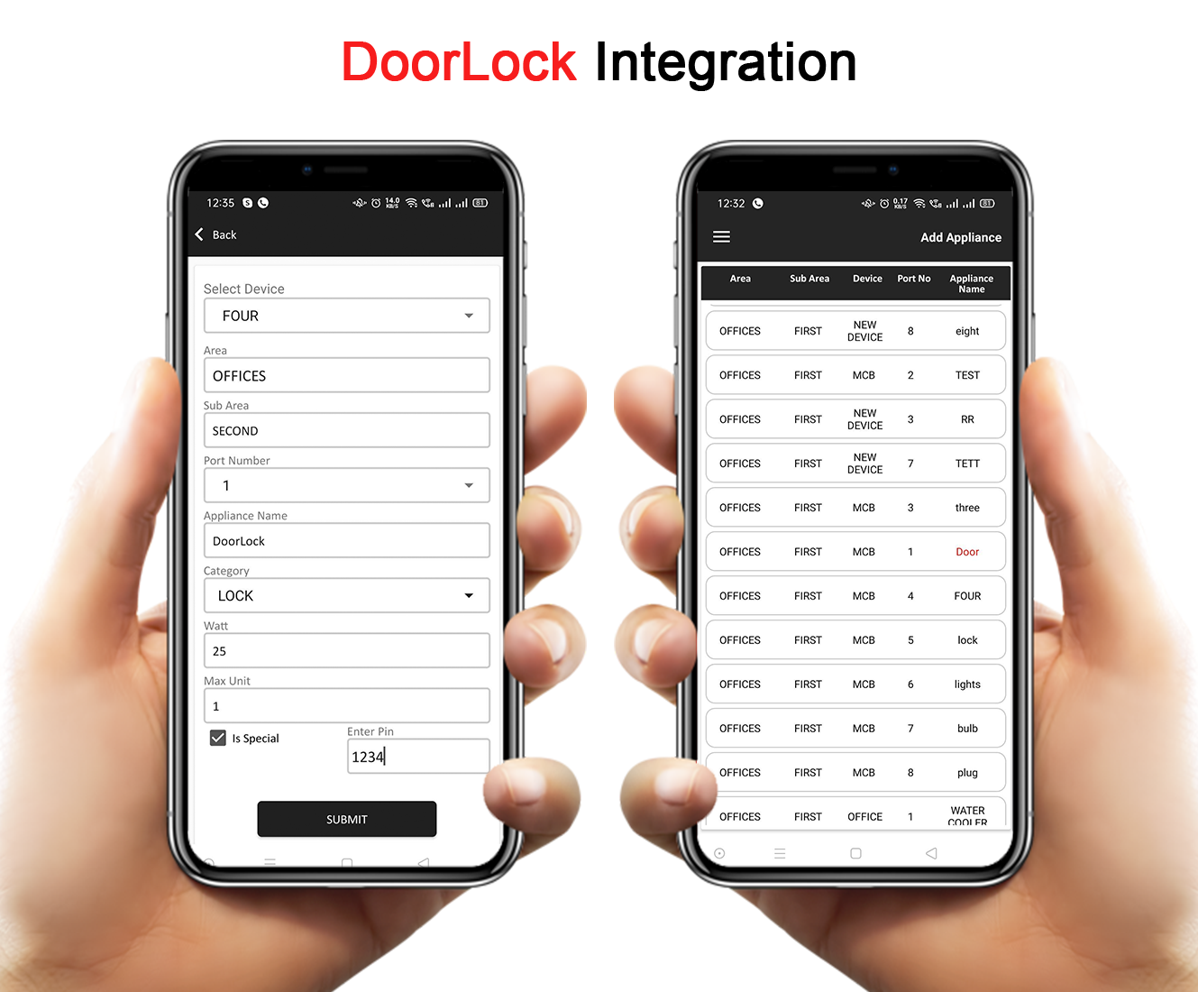 We integrate any brand of automated door locks to allow remote access to open doors via our Web &  Mobile apps.